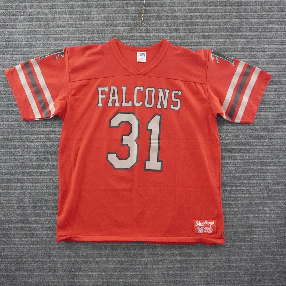 Vintage 90s Rawlings Atlanta Falcons Jersey Adult XL Red Number 31 NFL
